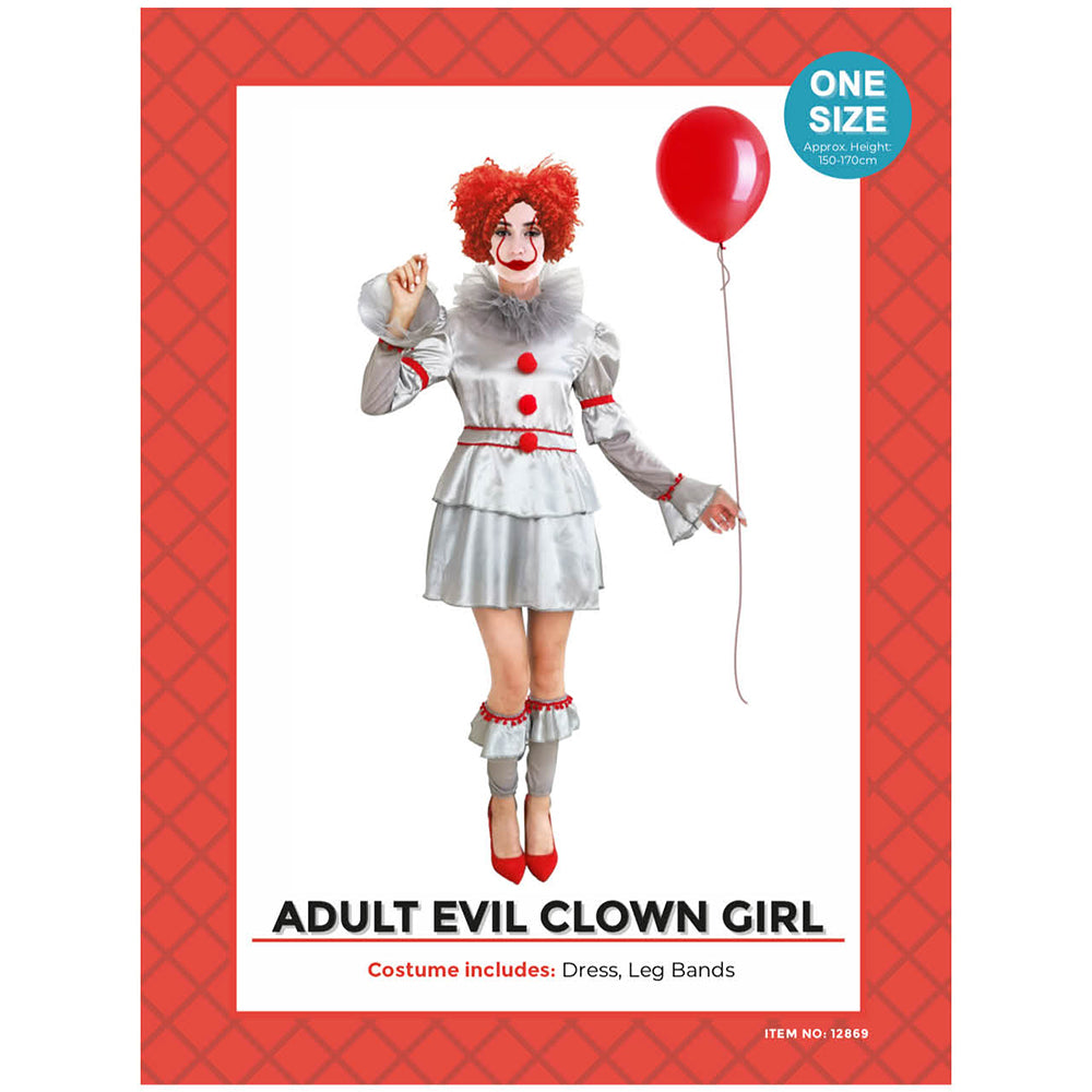 Adult Evil Clown Womens Costume