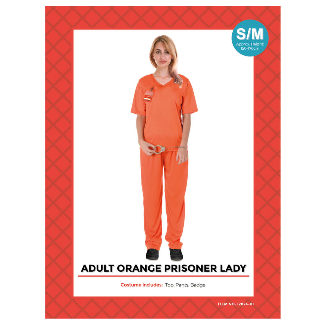 Adult Orange Prisoner Lady Costume