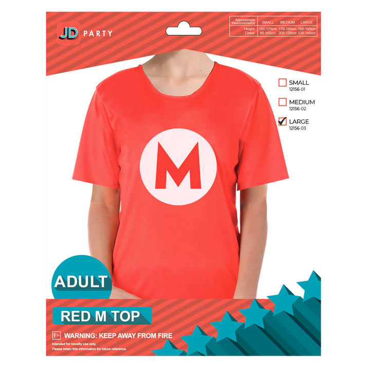 Adult Red M Top