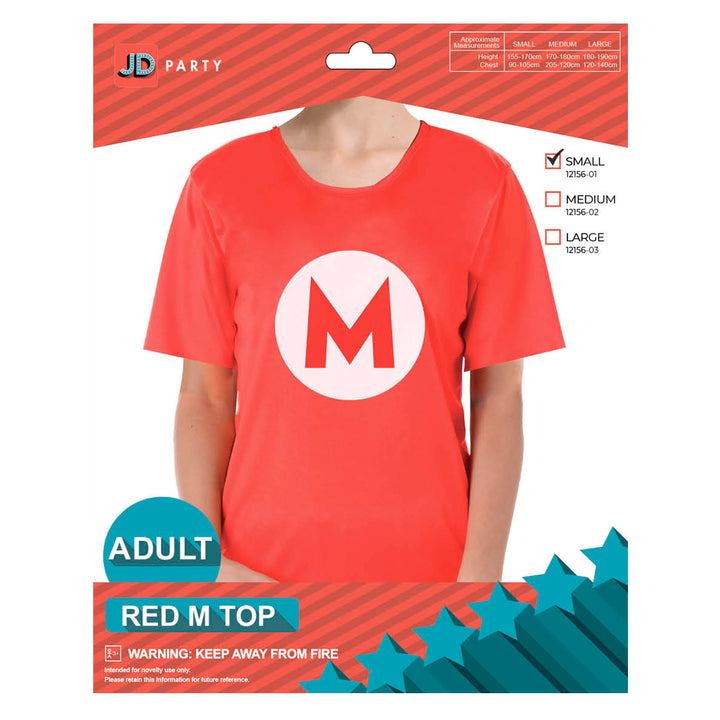 Adult Red M Top
