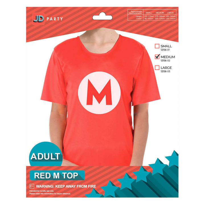 Adult Red M Top