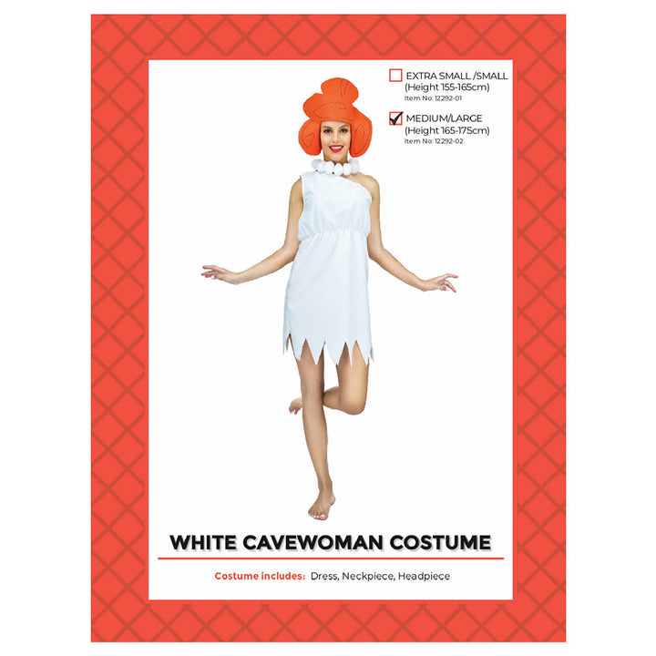 Adult White Wilma Costume