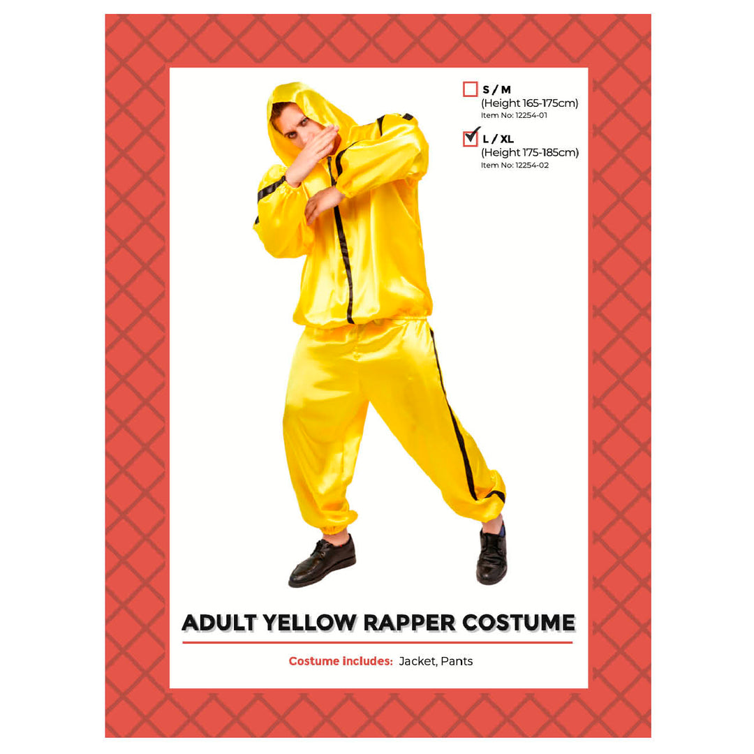 Yellow Rapper Costume Ali G – Sydney Costume Shop