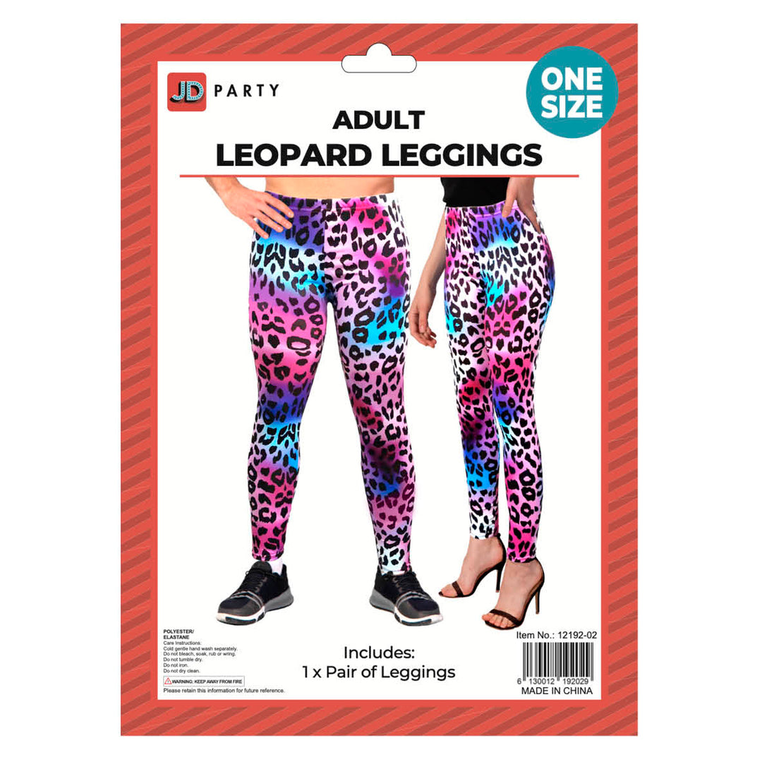 Animal Print Leggings, Pink Leopard