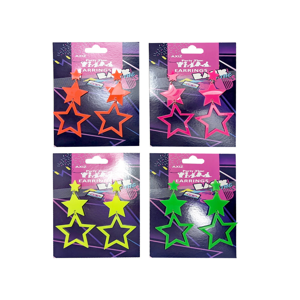 80's Star Earrings