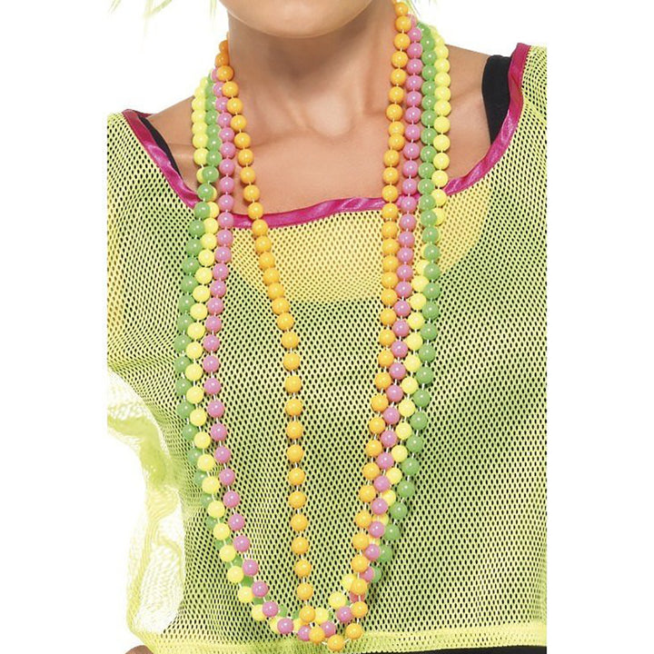 Beads Fluorescent, 4 Strand Necklace