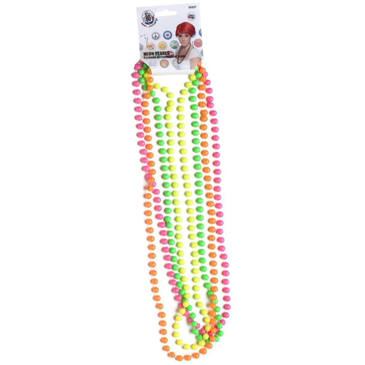 Beads Fluorescent, 4 Strand Necklace