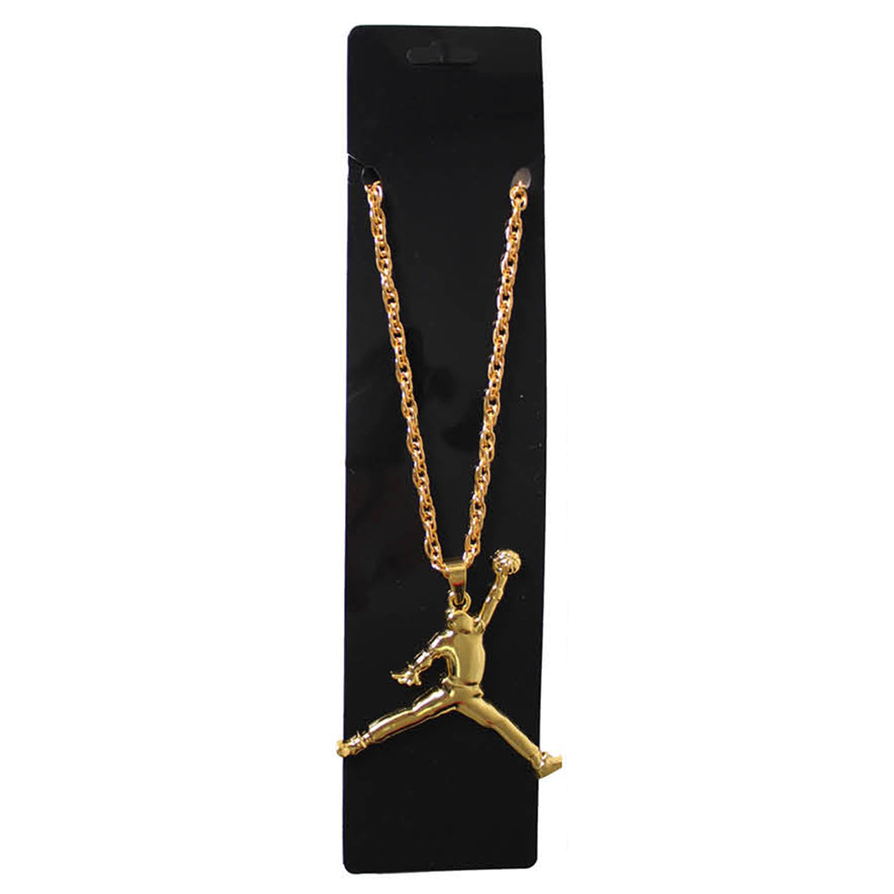 Gold Basketball Player Necklace