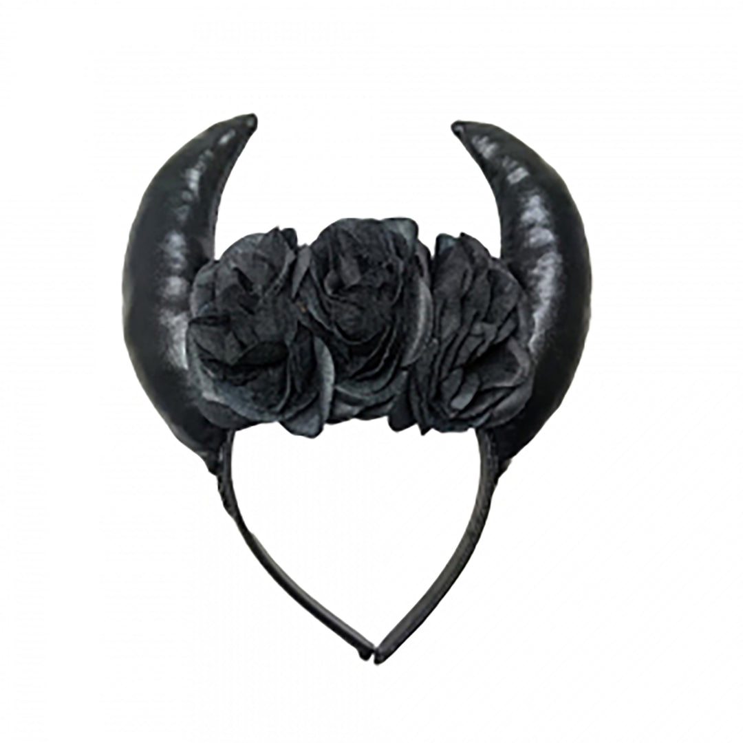 Devil Horns Black with Roses