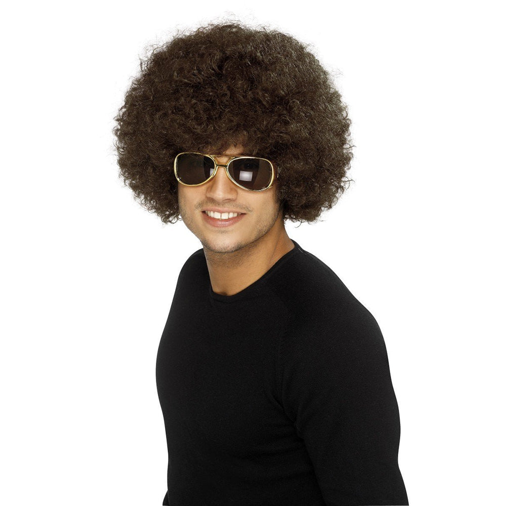 Brown 70's Funky Afro Wig