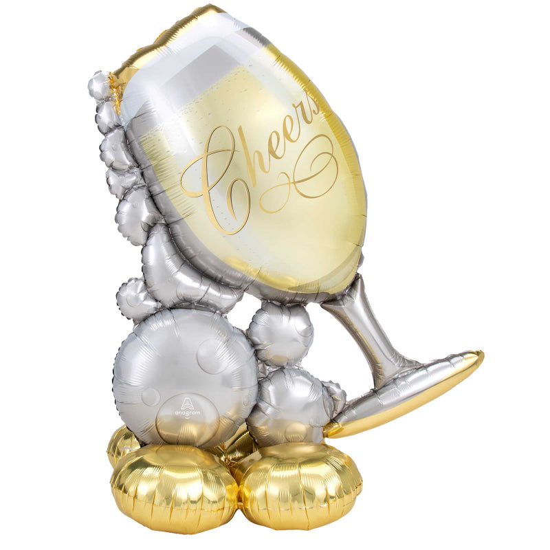AirLoonz Bubbly Wine Glass Cheers Balloon