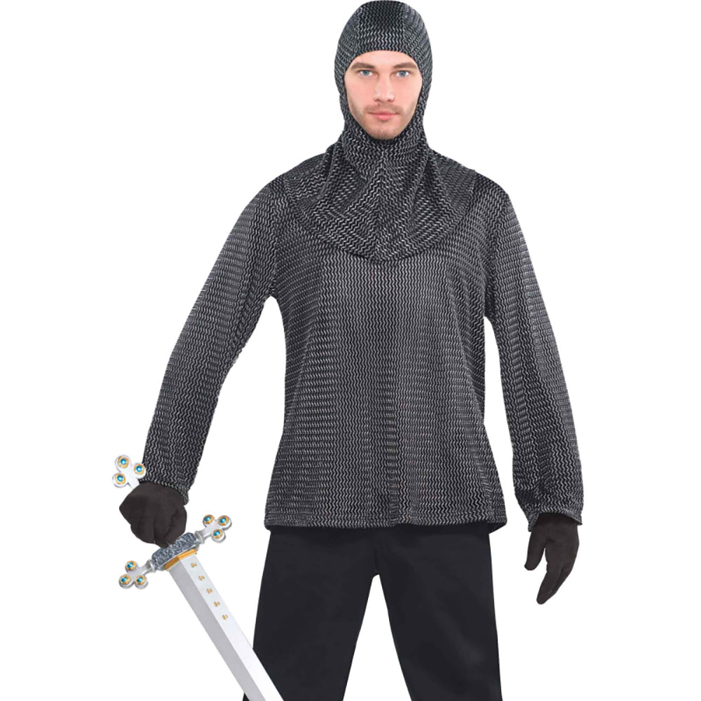 Chain Mail Tunic & Hood Costume