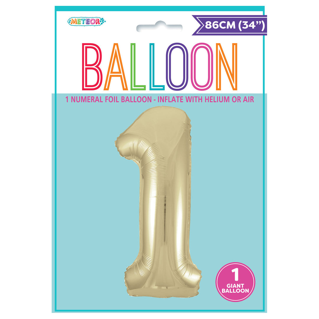 Champagne Giant Number 1 Foil Balloon