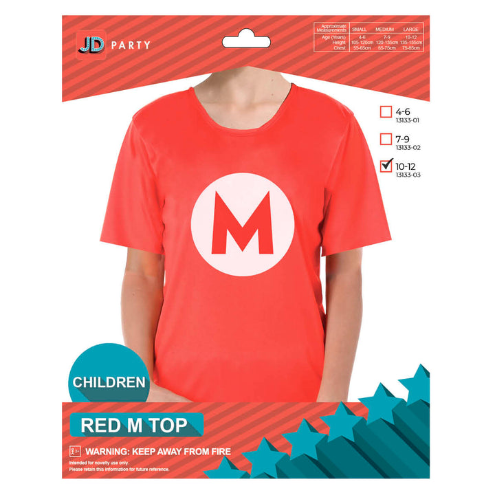 Child Red M Top