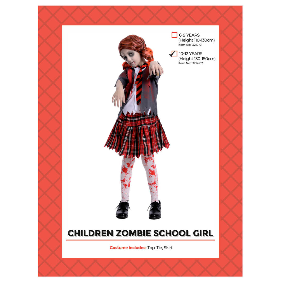 Children Zombie School Girl Costume