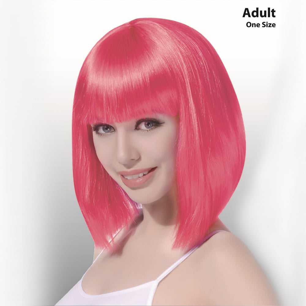 Crazy Horse Style Hot Pink Bob Wig