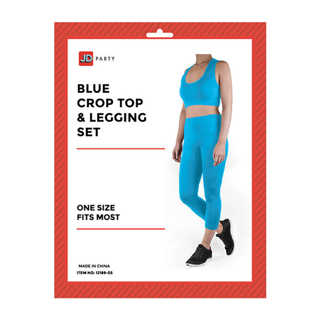 Crop Top & Legging Set - Blue