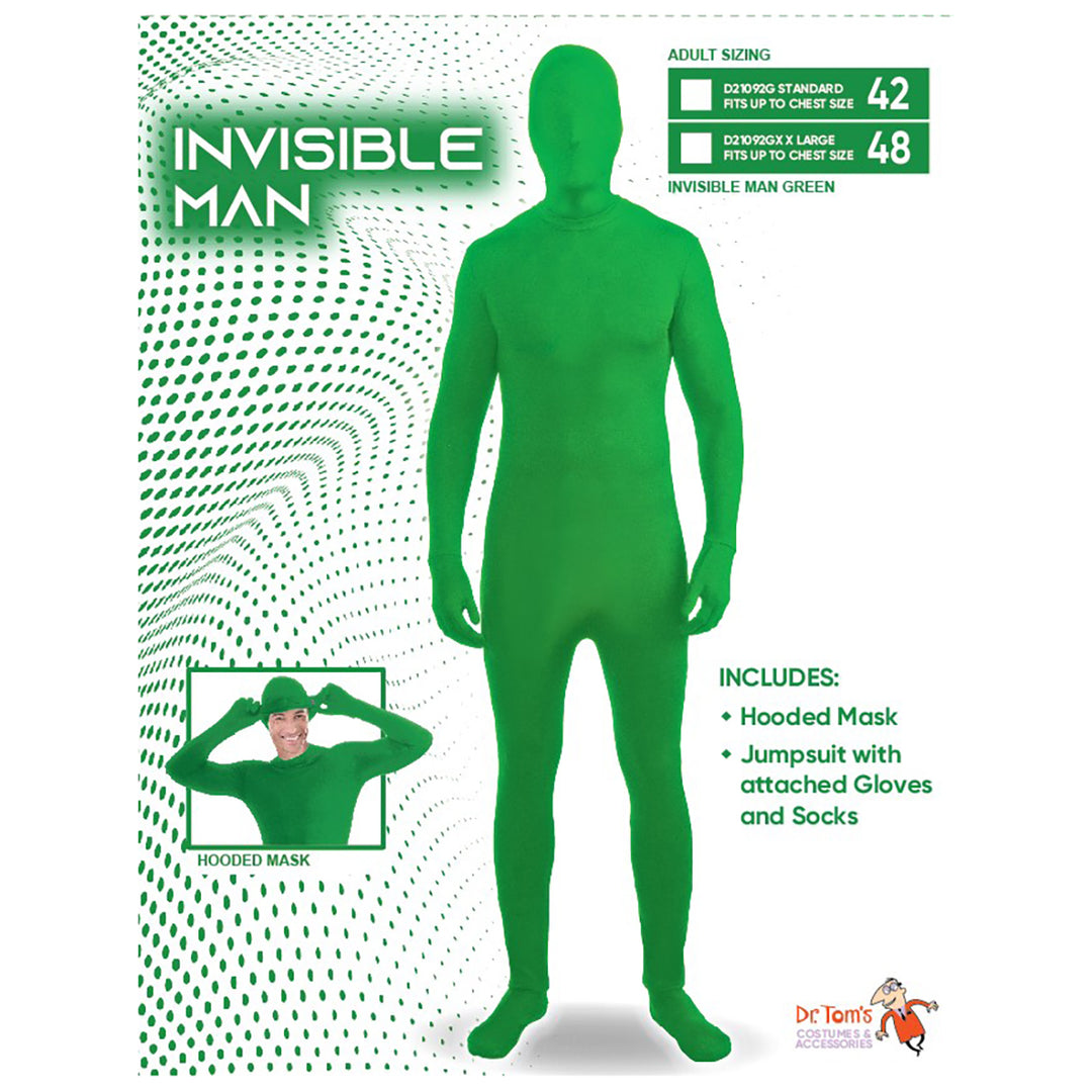 Invisible Man Morphsuit Costume - Green