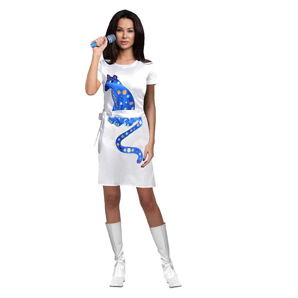 Dancing Queen Cat Woman Dress - Blue