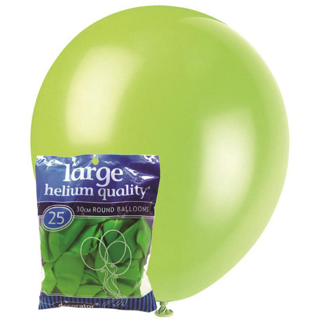 Decorator Lime Green Latex Balloons, Pack of 25