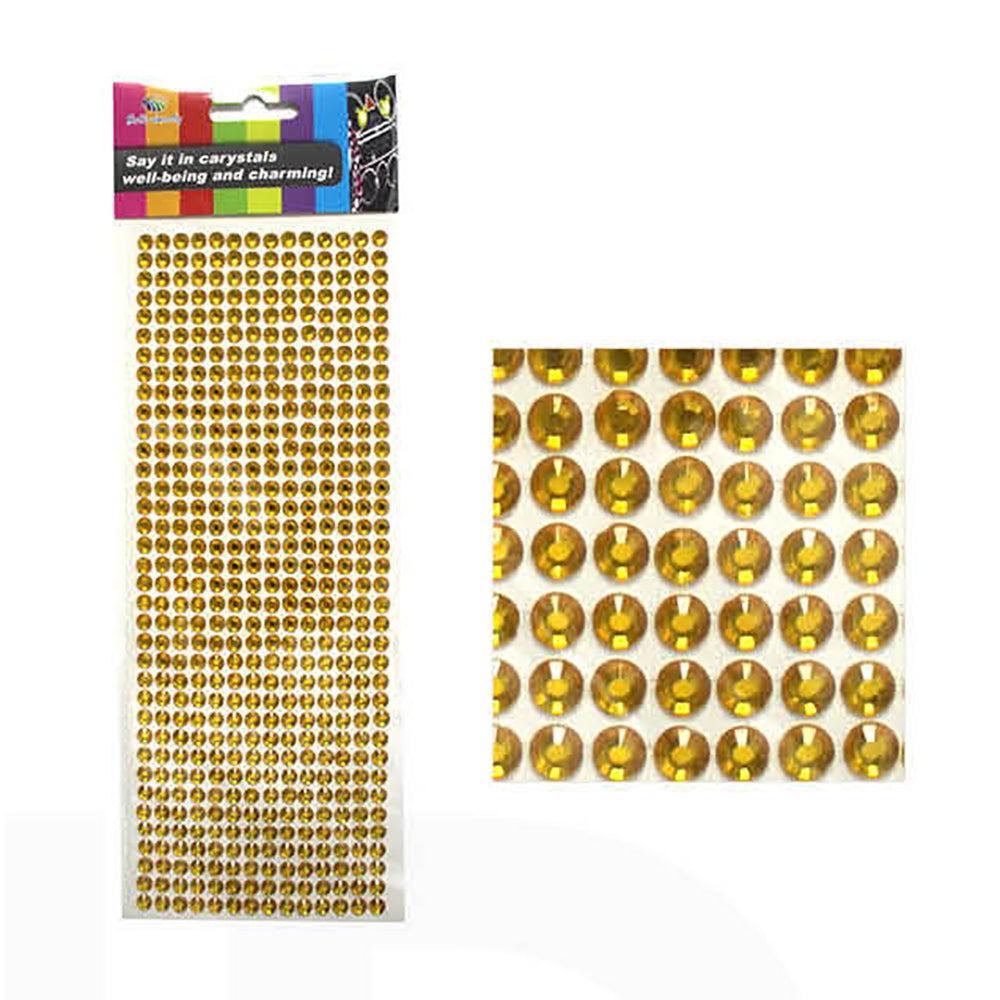 Diamante Gold Stickers - Small 0.5cm