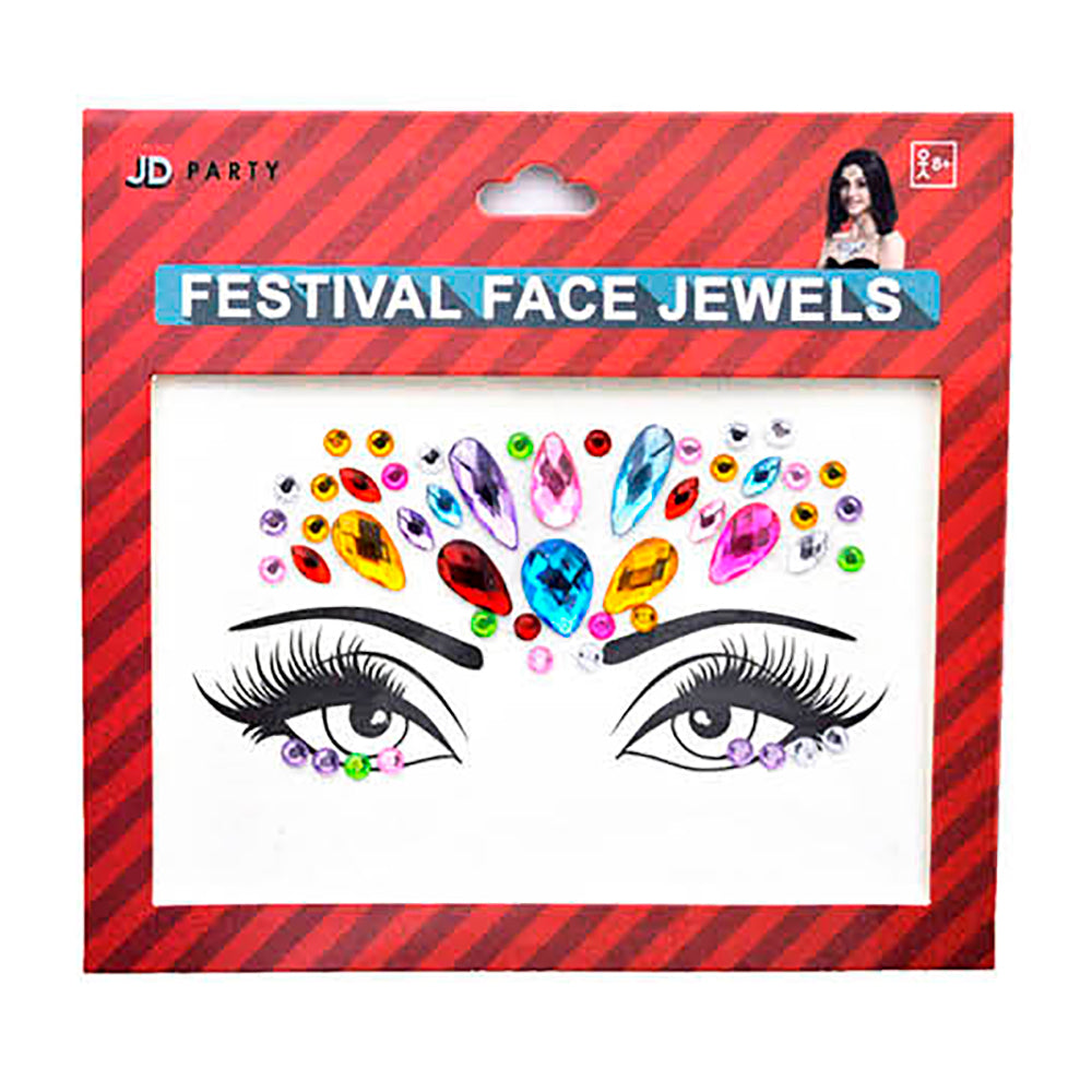 Rainbow face jewels online