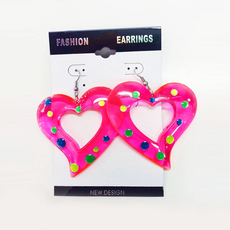 Earrings - Pink Hearts