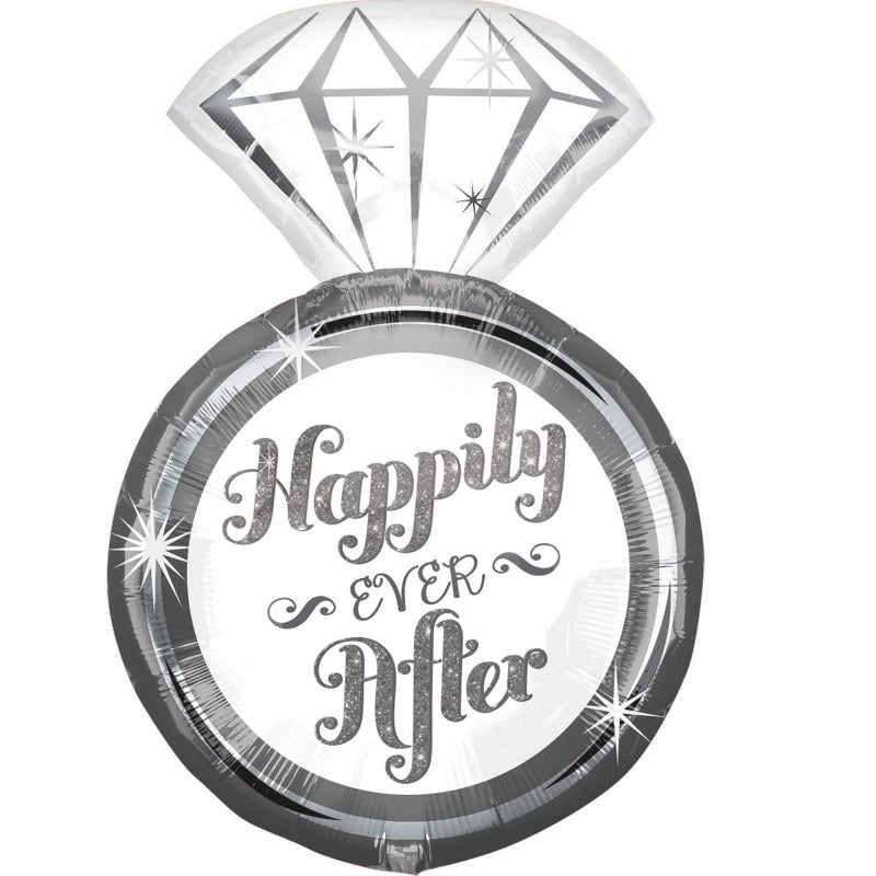 Supershape Happily Ever After Diamond Ring Balloon