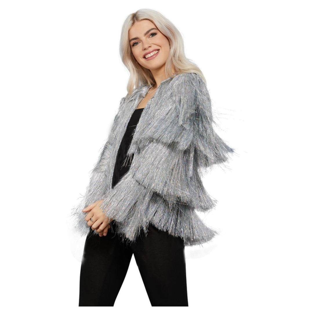 Fever Tinsel Festival Jacket, Silver