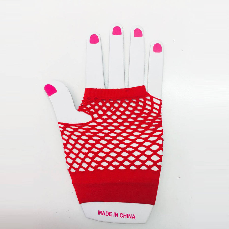 Red Fishnet Gloves (Short) – Sydney Costume Shop