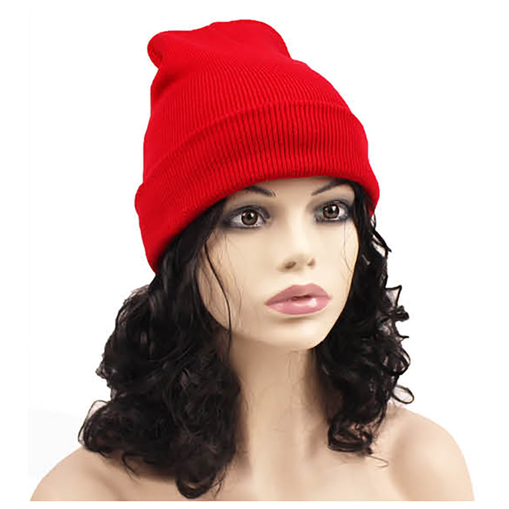 Fluro Beanie - Red