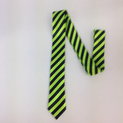 Stripped Gangster Tie in Green & Black