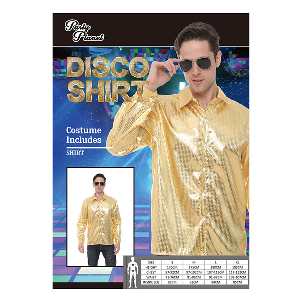 Gold Sequinned Disco Shirt