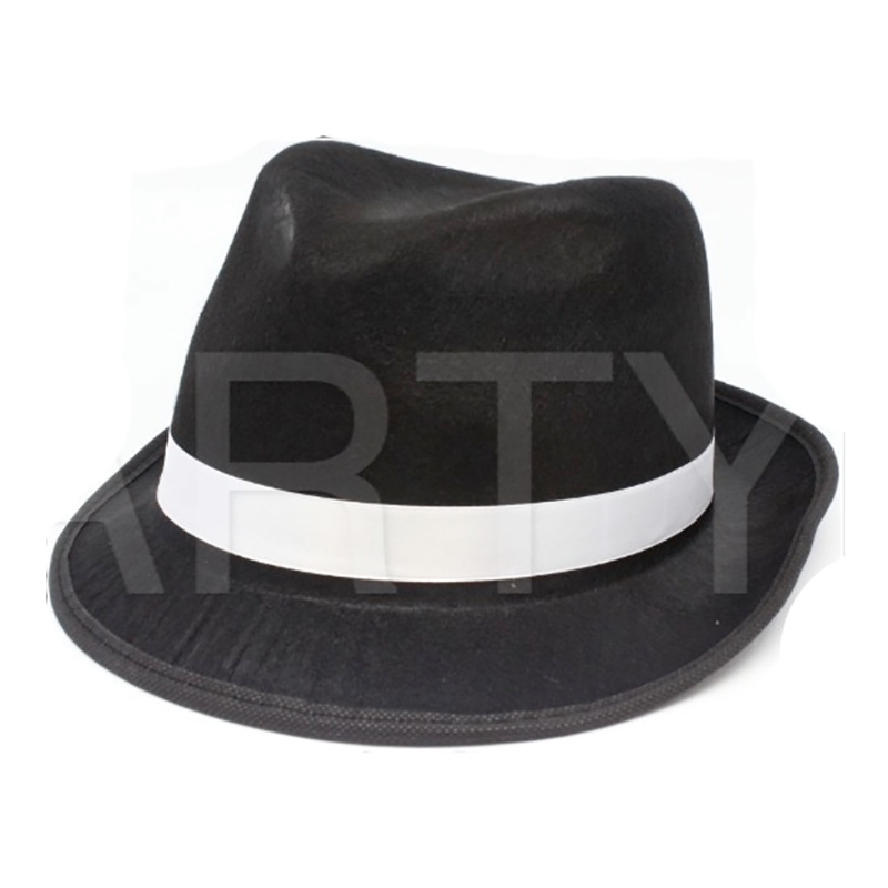 Gangster Hat - White Ribbon