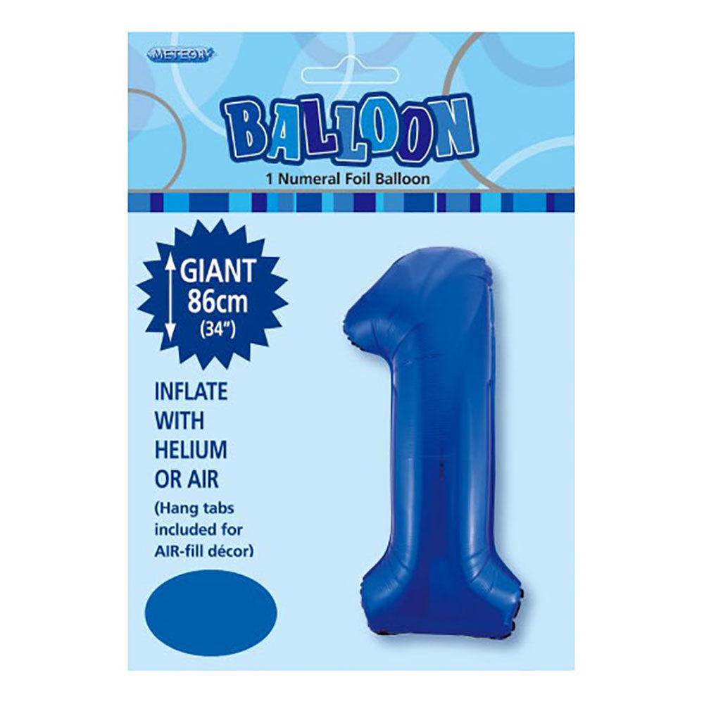 Royal Blue Giant Number 1 Foil Balloon