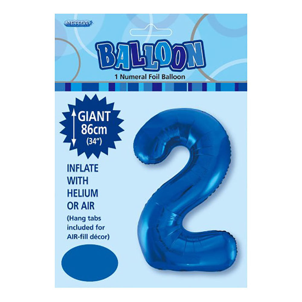Royal Blue Giant Number 2 Foil Balloon