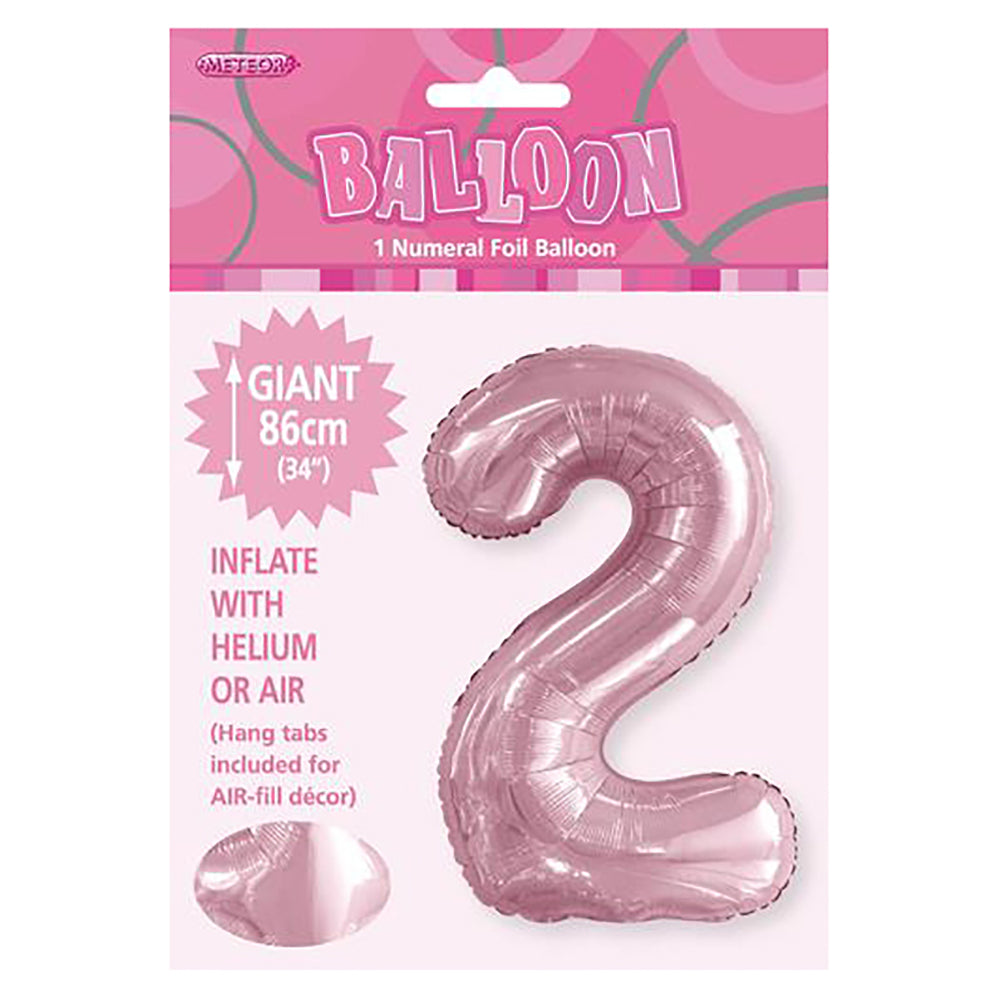 Lovely Pink Giant Number 2 Foil Balloon