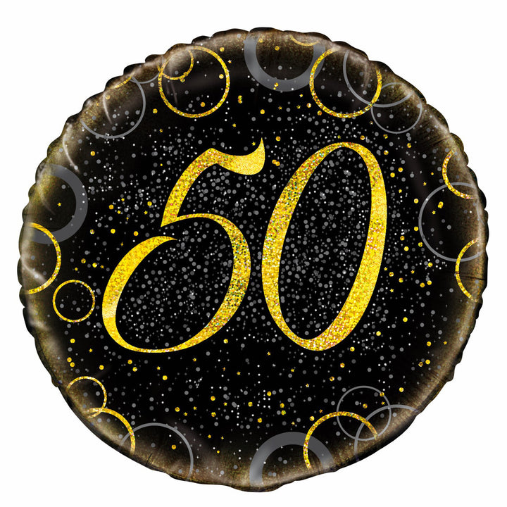 Glitz Gold 50th Birthday Foil Balloon