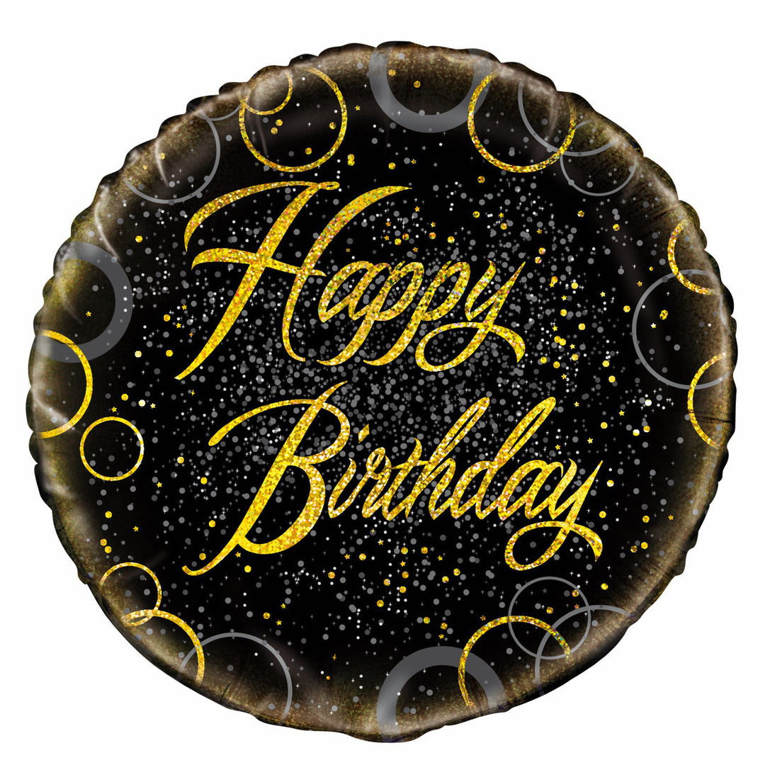 Glitz Gold Happy Birthday Foil Balloon