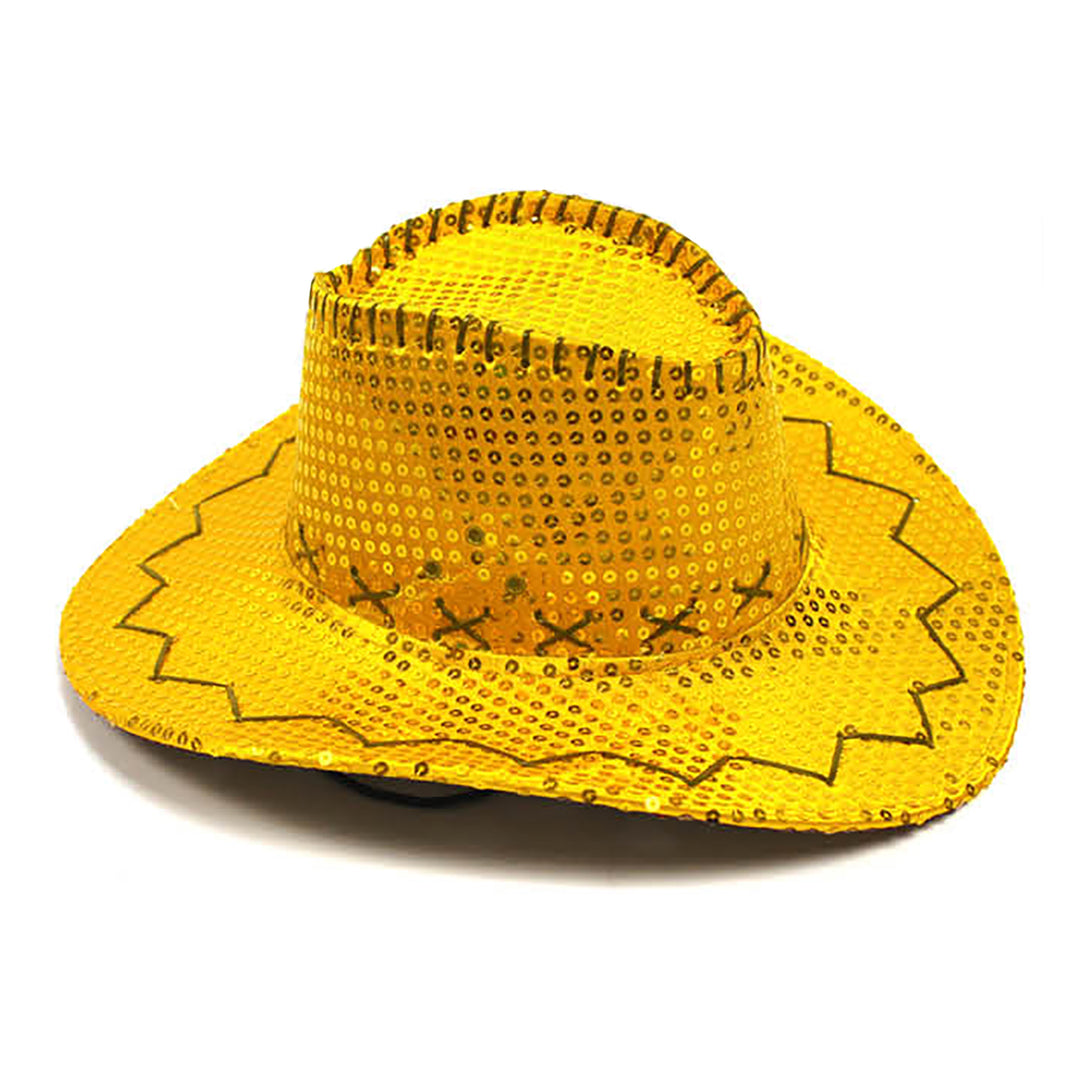 Deluxe Sequin Gold Cowboy Hat