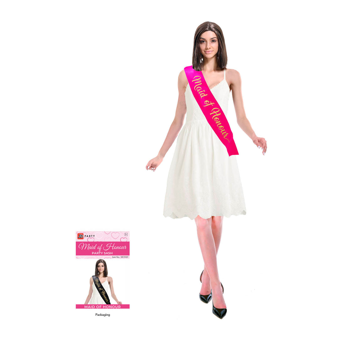 Hen's Party Guest Sash - White