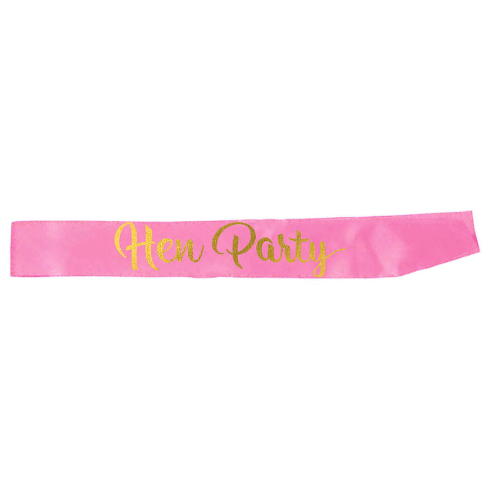 Hen's Party Maid Of Honour Sash - Light Pink