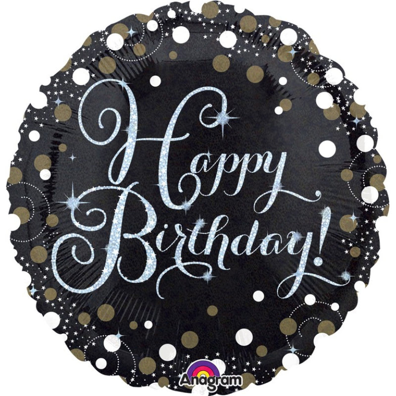 Holographic Sparkling Celebration Birthday Balloon