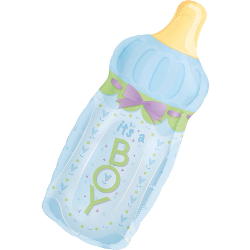 Supershape Its A Boy Baby Bottle Balloon