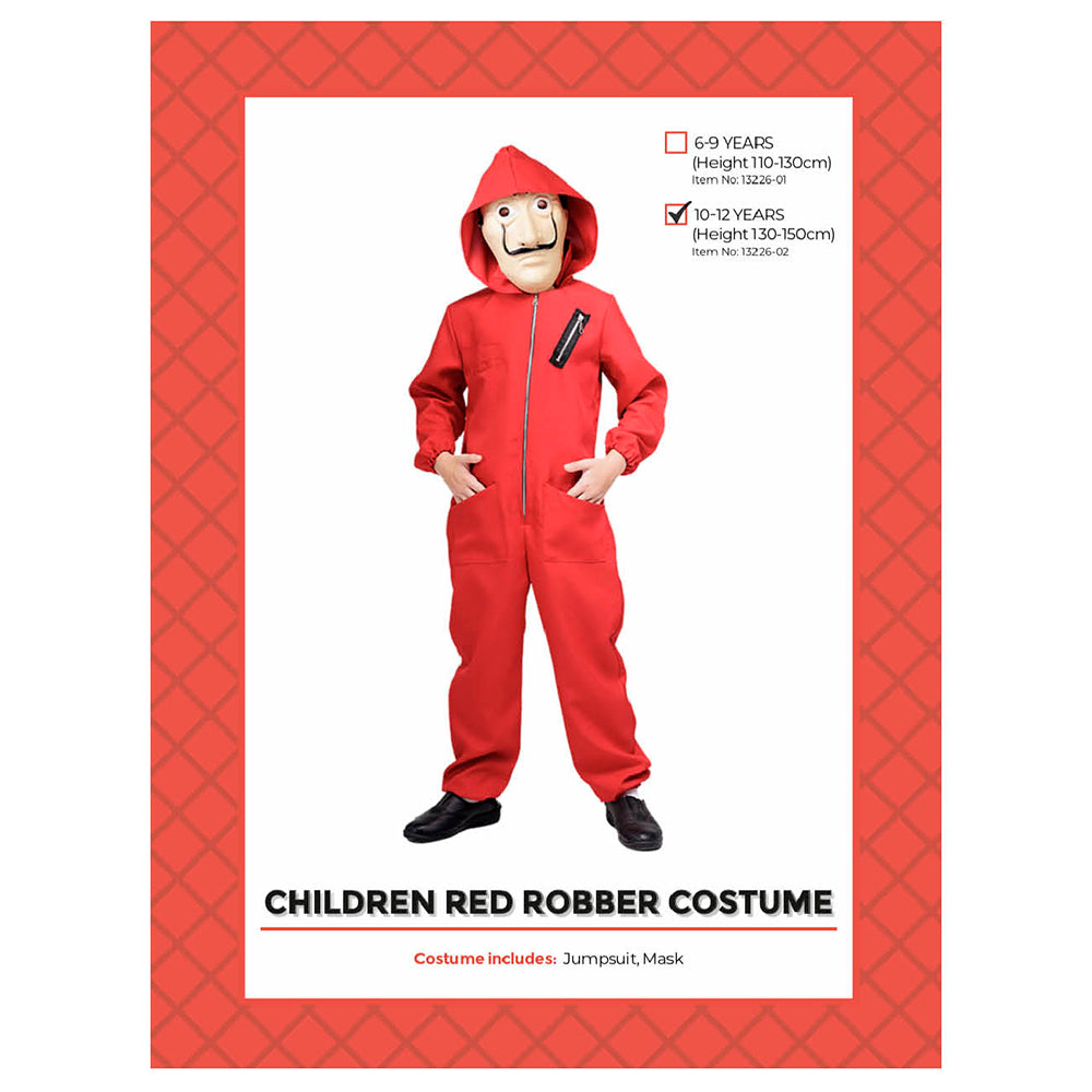 Kids Red Robber Costume