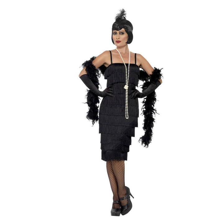 Long Black Flapper Costume