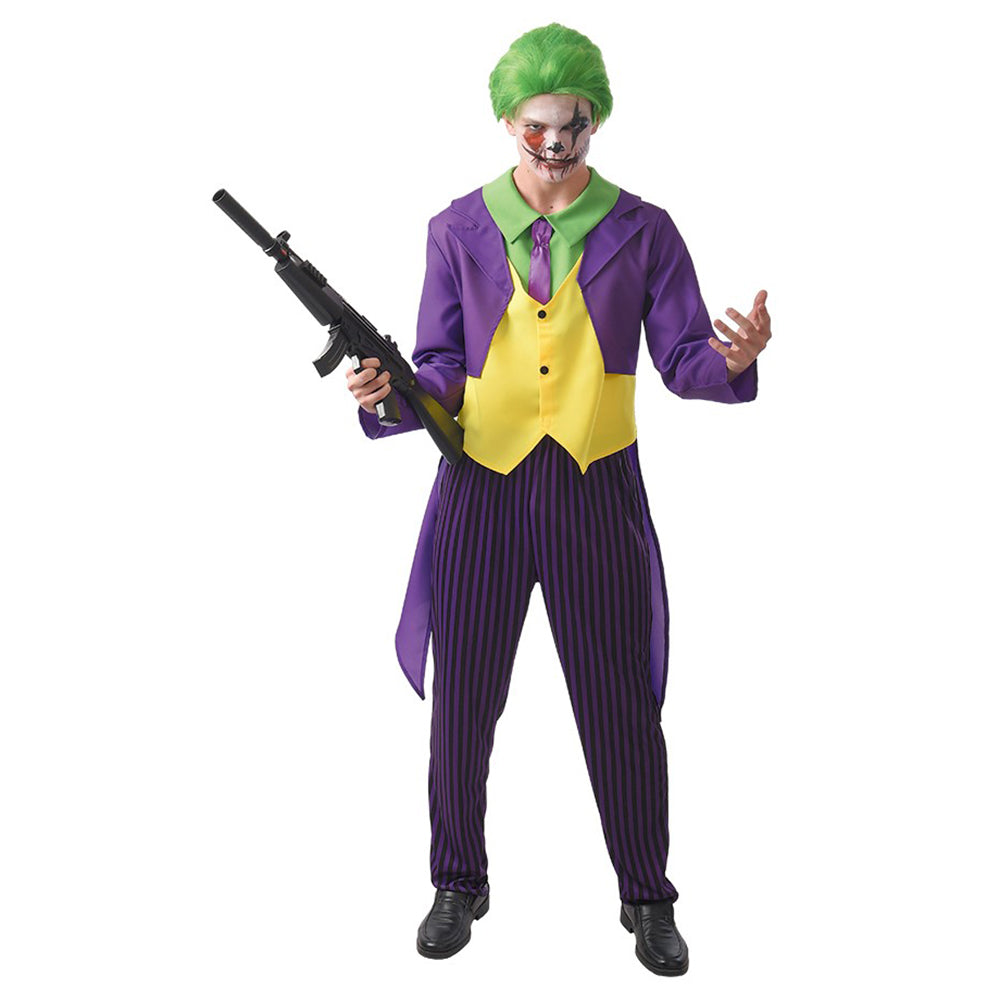 Mens Crazy Clown Joker Costume