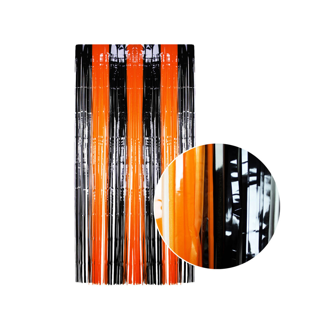 Metallic Curtain (Orange & Black)