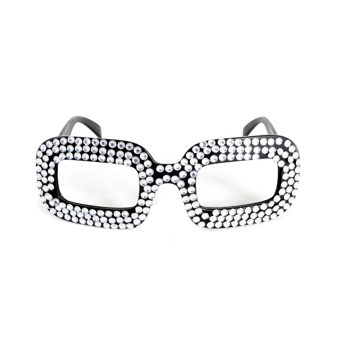 Party Glasses 70s Diamante - Silver