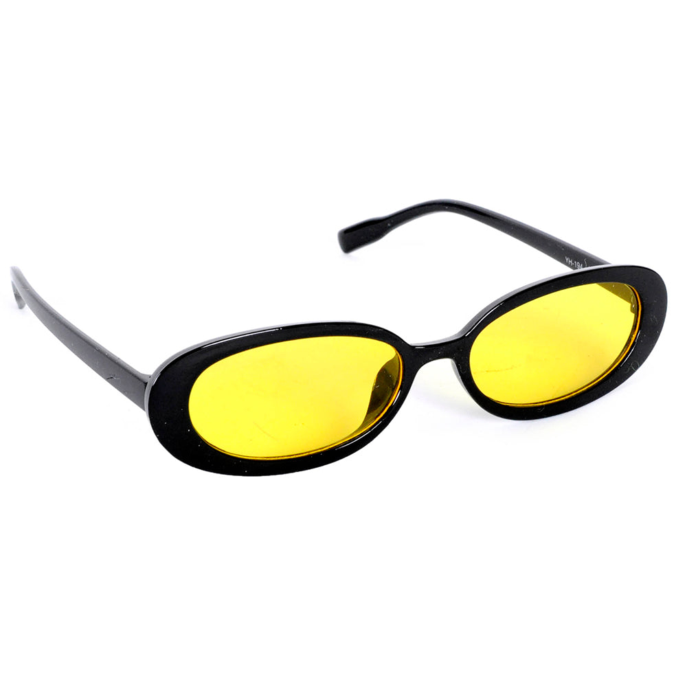 Party Glasses Rapper Black Rim Yellow Lens